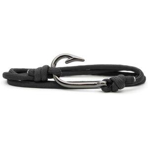 Fish Hook Pendant Bracelet - Made with 550 Military Paracord for Men